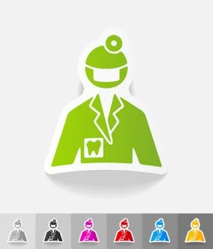 Realistic design element. stomatologist Stock Illustration