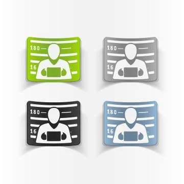 Realistic design element. suspect Stock Illustration