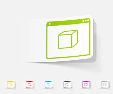 Realistic design element. three d model Ilustración de archivo