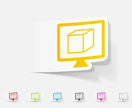 Realistic design element. three d model Ilustración de archivo