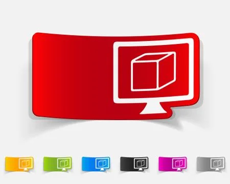 Realistic design element. three d model Ilustración de archivo