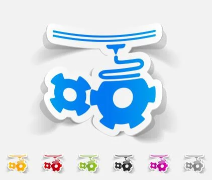 Realistic design element. three d printer Stock Illustration