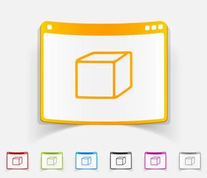 Realistic design element. three d model Ilustración de archivo