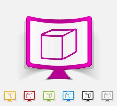 Realistic design element. three d model Ilustración de archivo