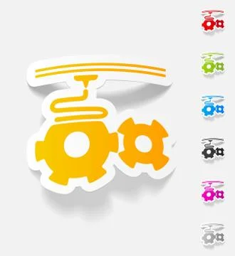 Realistic design element. three d printer Stock Illustration