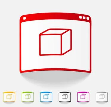 Realistic design element. three d model Ilustración de archivo