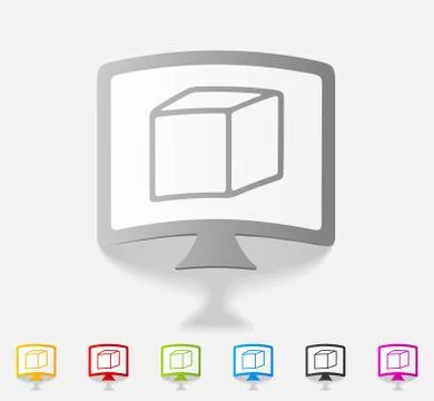 Realistic design element. three d model Ilustración de archivo