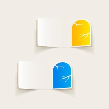 Realistic design element: tombstone Stock Illustration