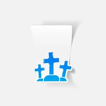 Realistic design element: tombstone Stock Illustration