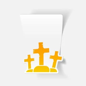 Realistic design element: tombstone Stock Illustration