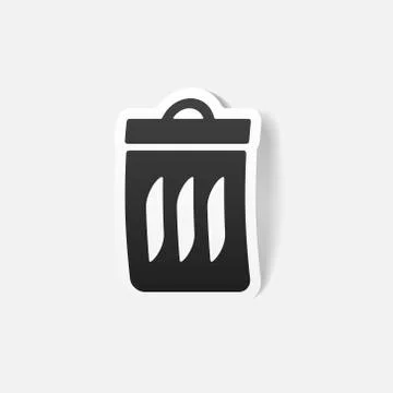 Realistic design element: trash can Stock Illustration