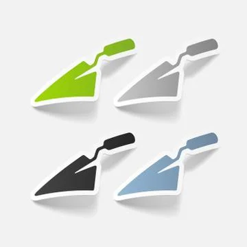 Realistic design element: trowel Stock Illustration