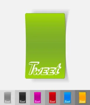 Realistic design element. tweet Stock Illustration