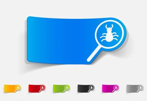 Realistic design element. virus scan Stock Illustration