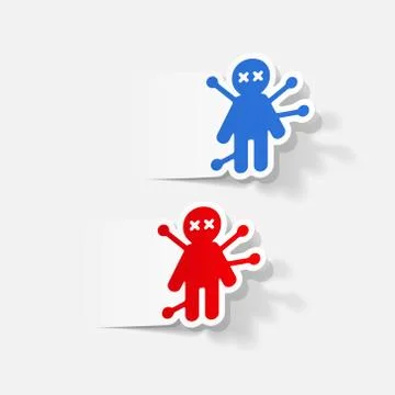 Realistic design element: voodoo Doll Ilustração Stock