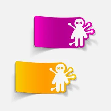 Realistic design element: voodoo Doll Ilustração Stock