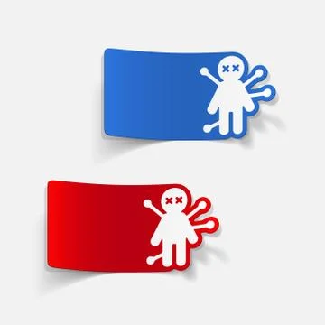 Realistic design element: voodoo Doll Ilustração Stock