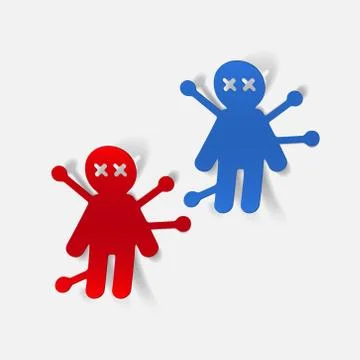 Realistic design element: voodoo Doll Ilustração Stock