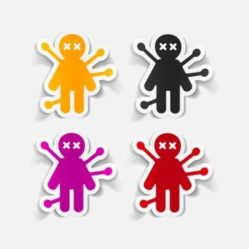 Realistic design element: voodoo Doll Ilustração Stock