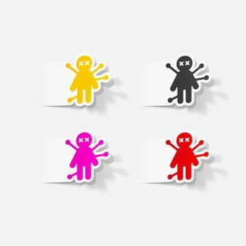 Realistic design element: voodoo Doll Ilustração Stock