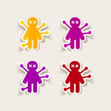 Realistic design element: voodoo Doll Ilustração Stock