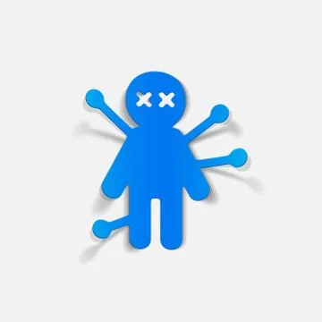 Realistic design element: voodoo Doll Ilustração Stock