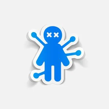Realistic design element: voodoo Doll Ilustração Stock