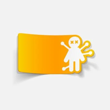 Realistic design element: voodoo Doll Ilustração Stock