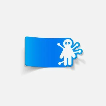 Realistic design element: voodoo Doll Ilustração Stock
