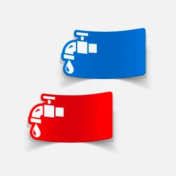 Realistic design element: water tap Stock Illustration
