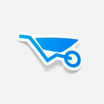 Realistic design element: wheelbarrow Illustrazione stock