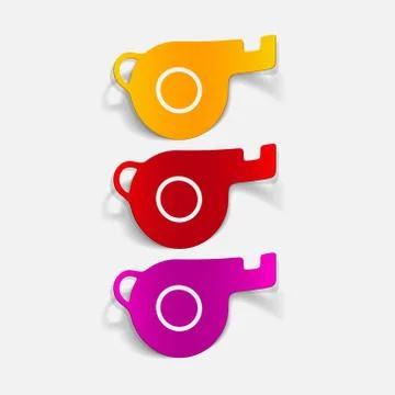 Realistic design element: whistle Stock Illustration