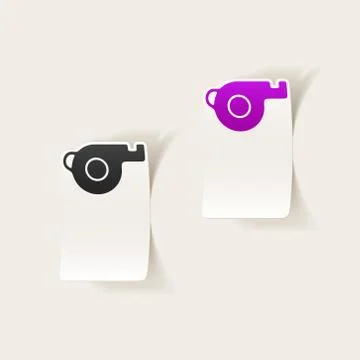 Realistic design element: whistle Stock Illustration