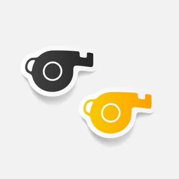 Realistic design element: whistle Stock Illustration