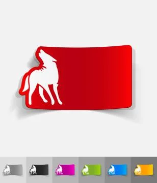Realistic design element. wolf Stock-Illustration