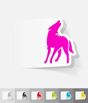 Realistic design element. wolf Stock-Illustration