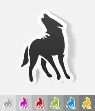 Realistic design element. wolf Stock-Illustration