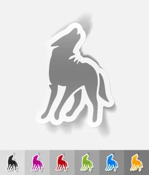 Realistic design element. wolf Stock-Illustration