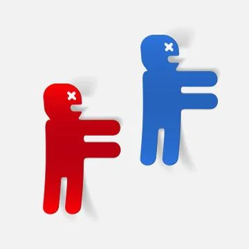 Realistic design element: zombie 스톡 일러스트