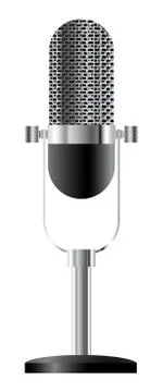 Realistic Desk Mic Stock Illustration