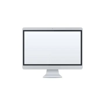 Realistic desktop pc template Stock Illustration