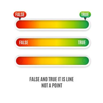 Realistic Detailed 3d Level Indicator True and False Concept. Vector Stock Illustration