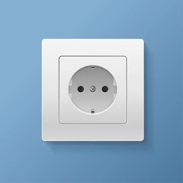 Realistic Detailed 3d Socket Electrical Power. Vector Illustrazione stock