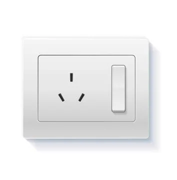Realistic Detailed 3d Uk Socket Power. Vector Stock Illustration