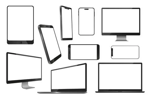 Realistic Devices and Gadgets Stock Illustration