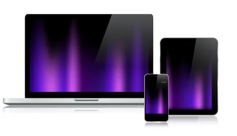 Realistic devices set Stock Illustration