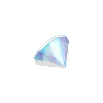Realistic diamond 3D vector icon, gem stone shine effect, dazzling crystal glass Stock Illustration