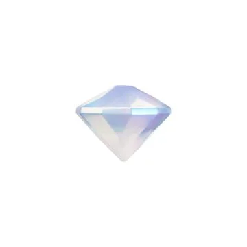 Realistic diamond 3D vector icon, gem stone shine and sparkle effect, precious Stock Illustration