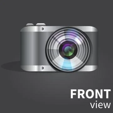 Realistic digital photo camera Stock Illustration