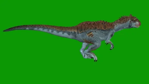Realistic Dinosaur Run Fast From Right 3D Render-Jurassic Dinosaur Green Screen Stock Footage 317804205